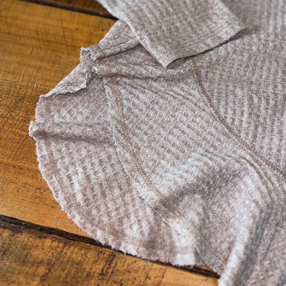 Anthropologie Saturday Sunday Womens Wendy Waffle Knit Ruffle Long Sleeve Top S - Picture 4 of 8